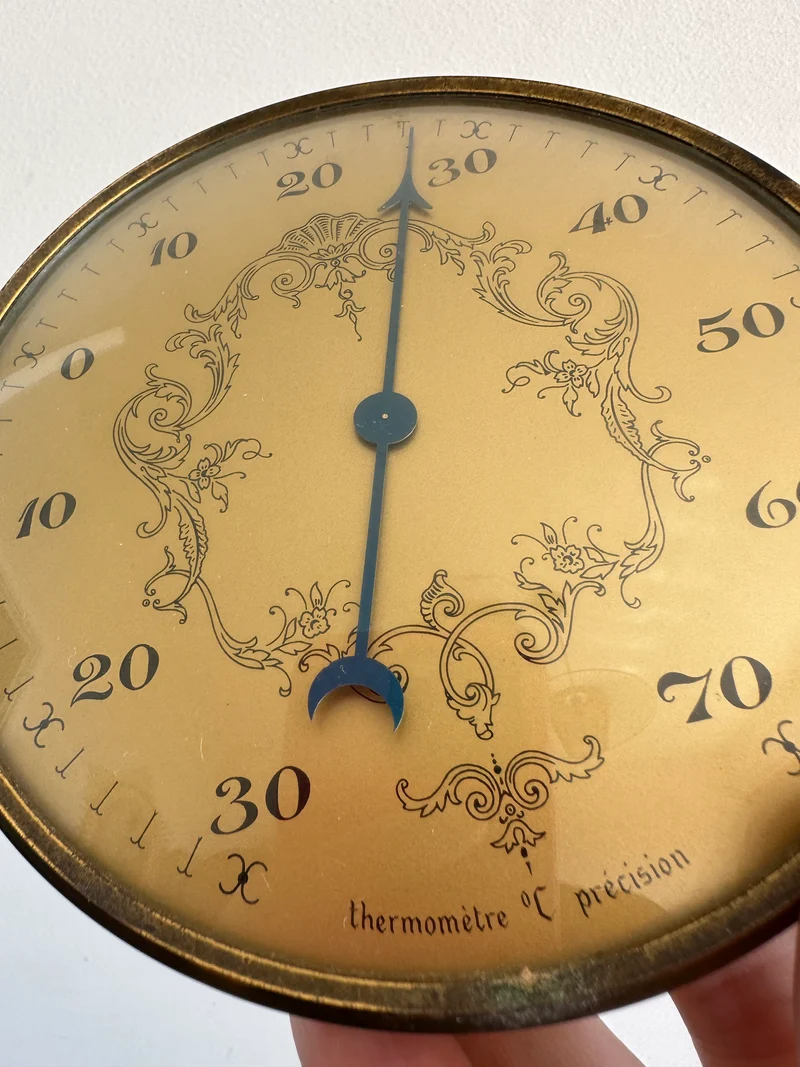 Thermomètre précision en laiton, années 70