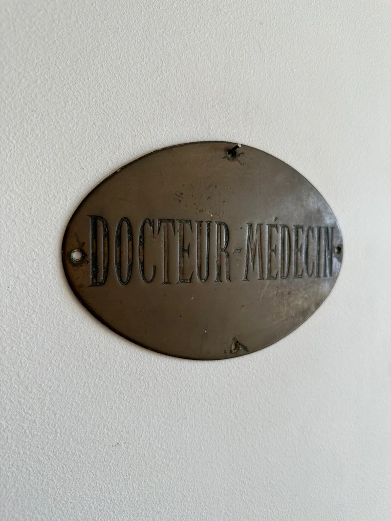 Plaque ovale en laiton Médecin Docteur
