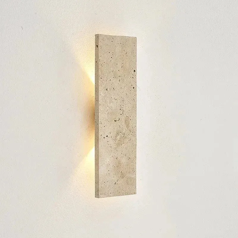 Lampe Murale Étanche Extérieure – Lampe Murale LED en Pierre Naturelle pour Chambre & Extérieur
