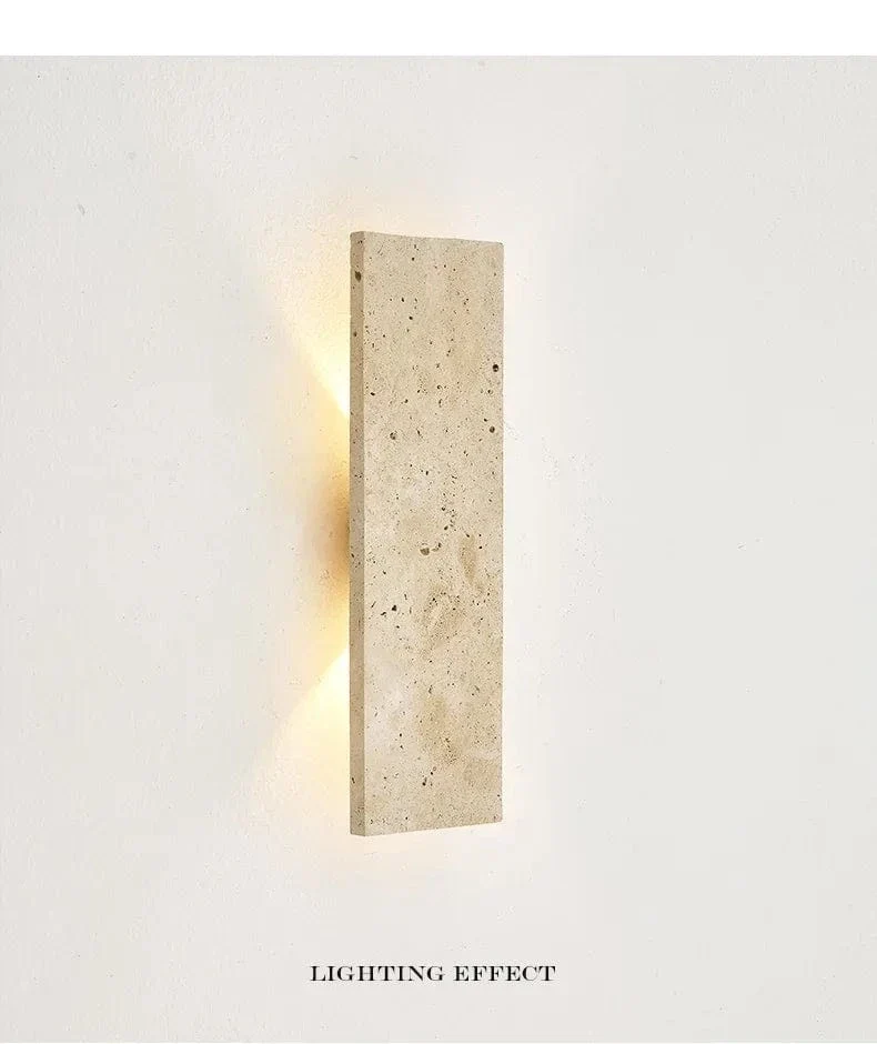 Lampe Murale Étanche Extérieure – Lampe Murale LED en Pierre Naturelle pour Chambre & Extérieur