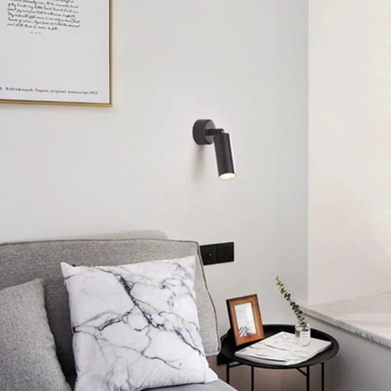 Mounted Adjustable Rotating Led Lamp Wall Lights Spotlight Track Decor Outdoor Light Decorative Luminaires Black White Folding