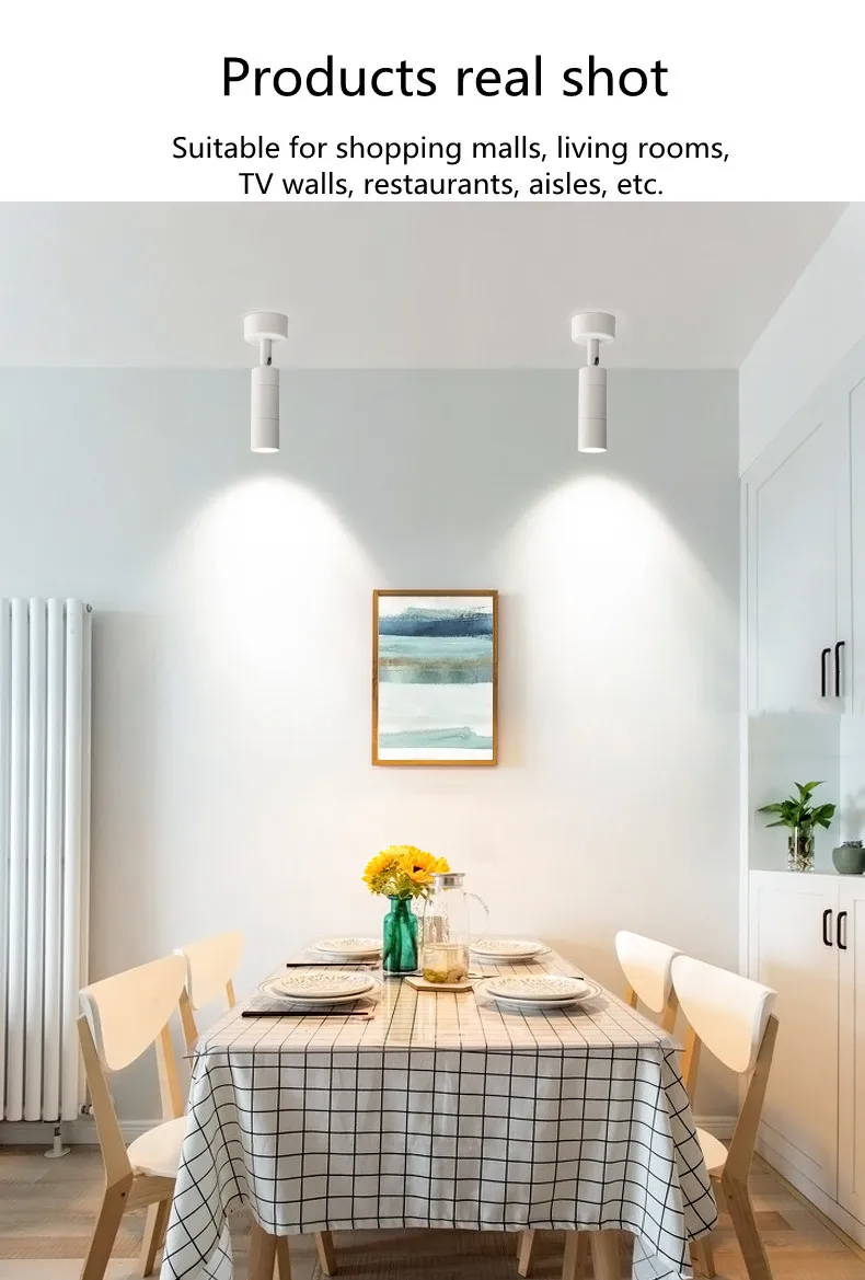 Mounted Adjustable Rotating Led Lamp Wall Lights Spotlight Track Decor Outdoor Light Decorative Luminaires Black White Folding