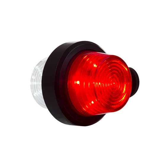 Feu de gabarit court à LED de style danois à l'ancienne / Lentille rouge et transparente