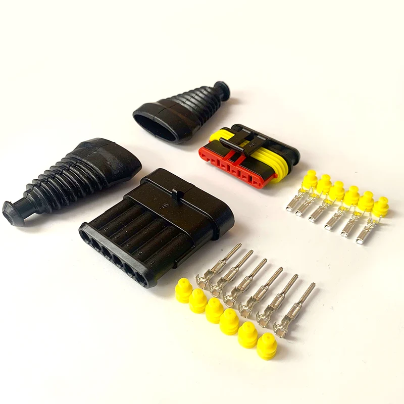 Kit de connecteur SuperSeal / 6 broches / avec gaines en caoutchouc