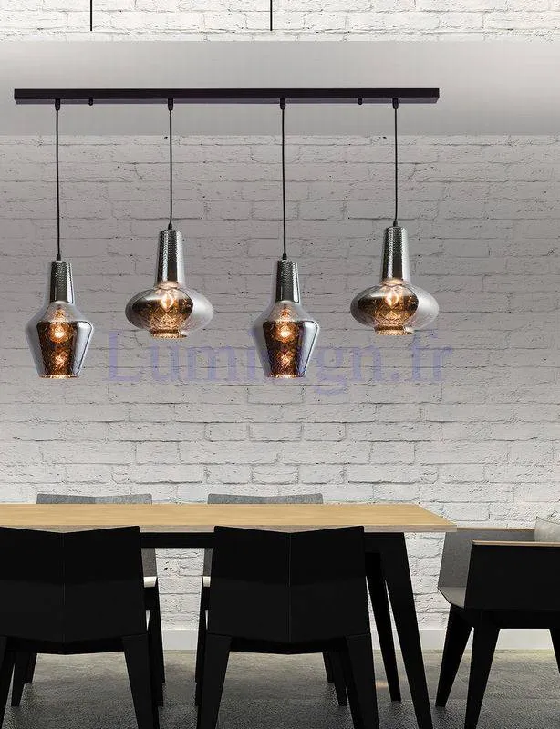 Suspension verre chrome Zambelis-17151 4L