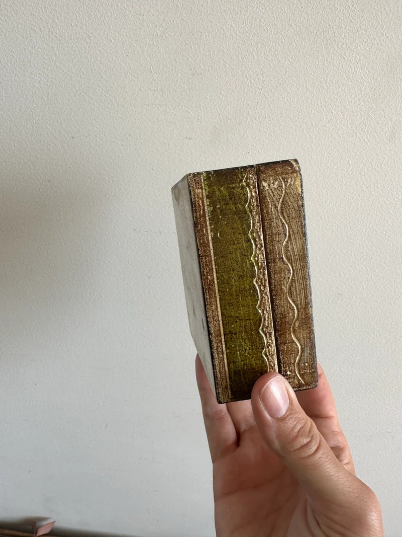 Boite en bois carrée style florentin taille mini