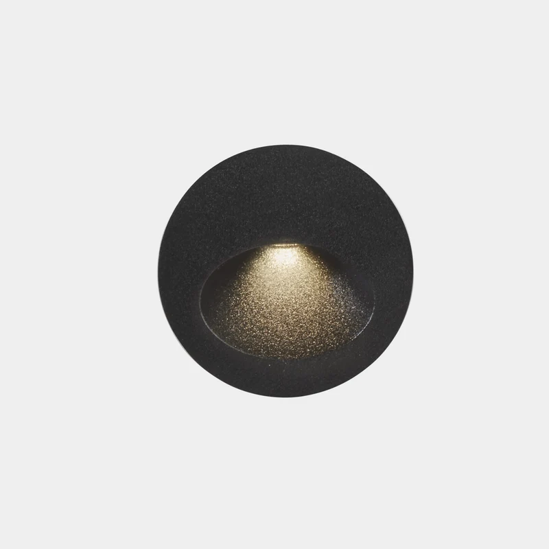 LedsC4 Bat Round Oval Recessed Wall Light Urban Grey 2700 K