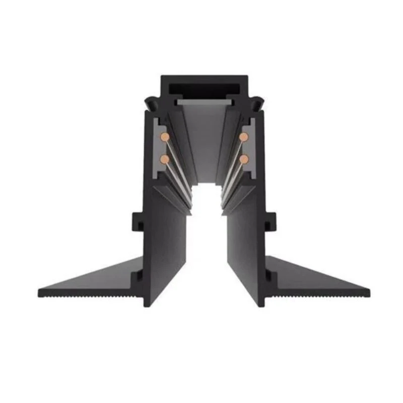 Rail Magnétique Encastré 48V 1m NOIR pour Enduit