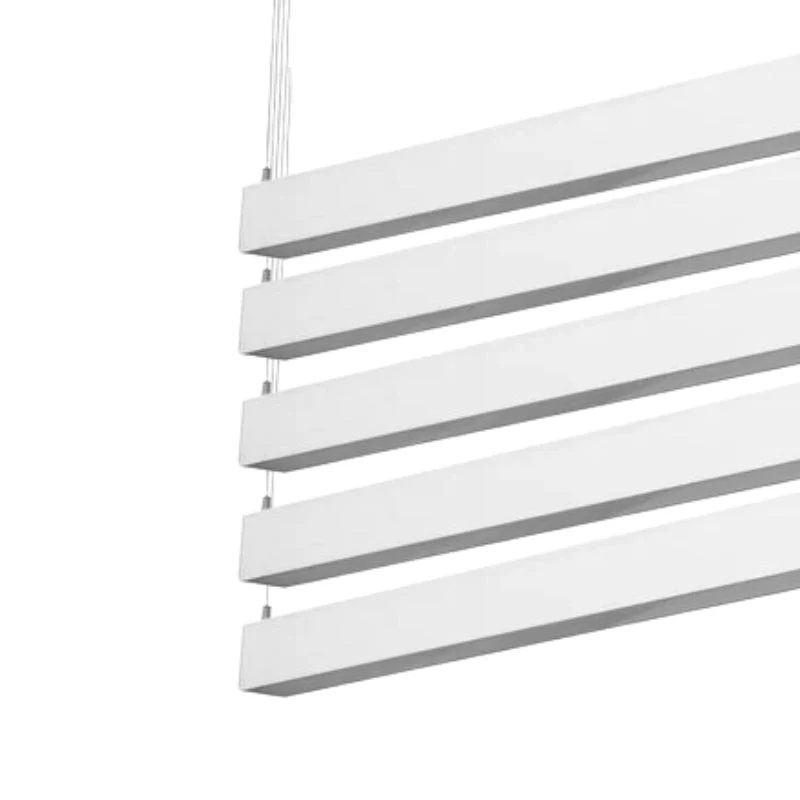Réglette Suspendue LED Large 120cm 35W Argent (Lot de 5)