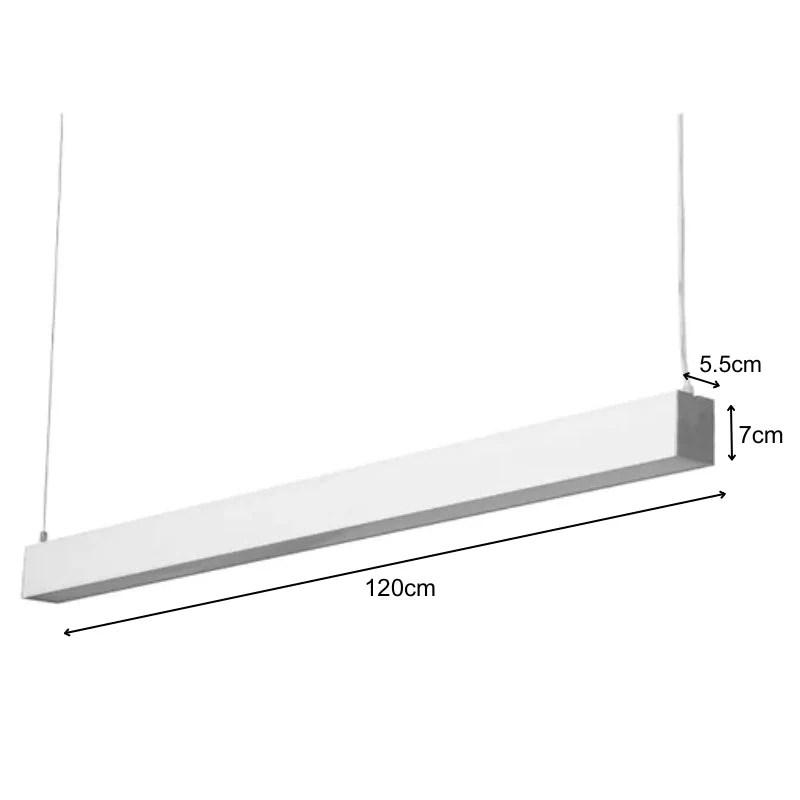 Réglette Suspendue LED Large 120cm 35W Blanc