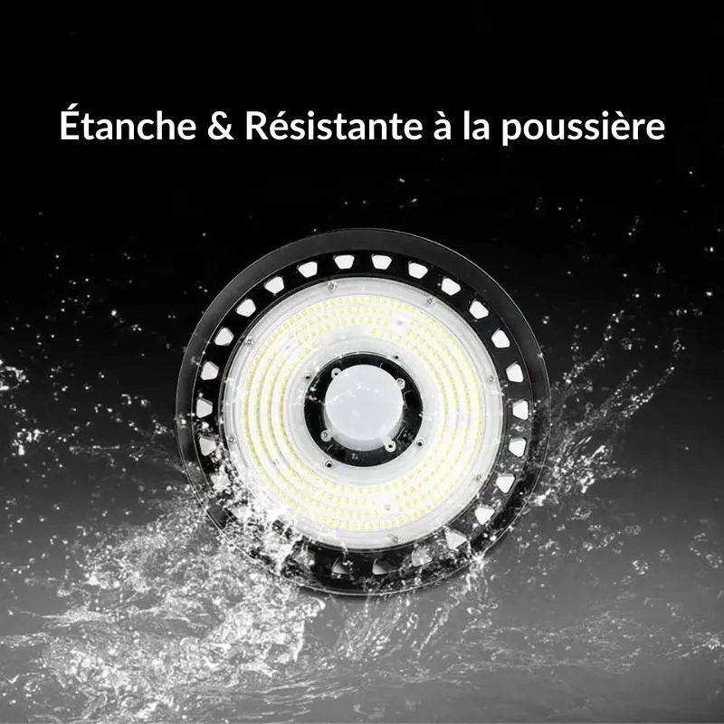 Suspension Industrielle UFO 150W 160lm/W avec Détecteur de mouvement