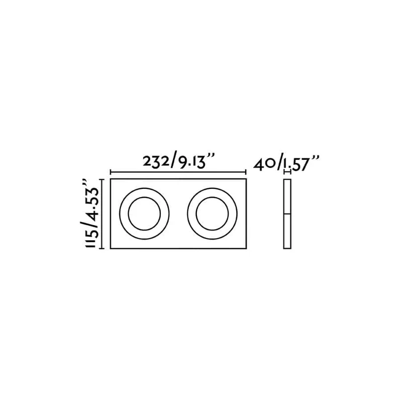 Spot encastrable orientable ARGON-2 noir