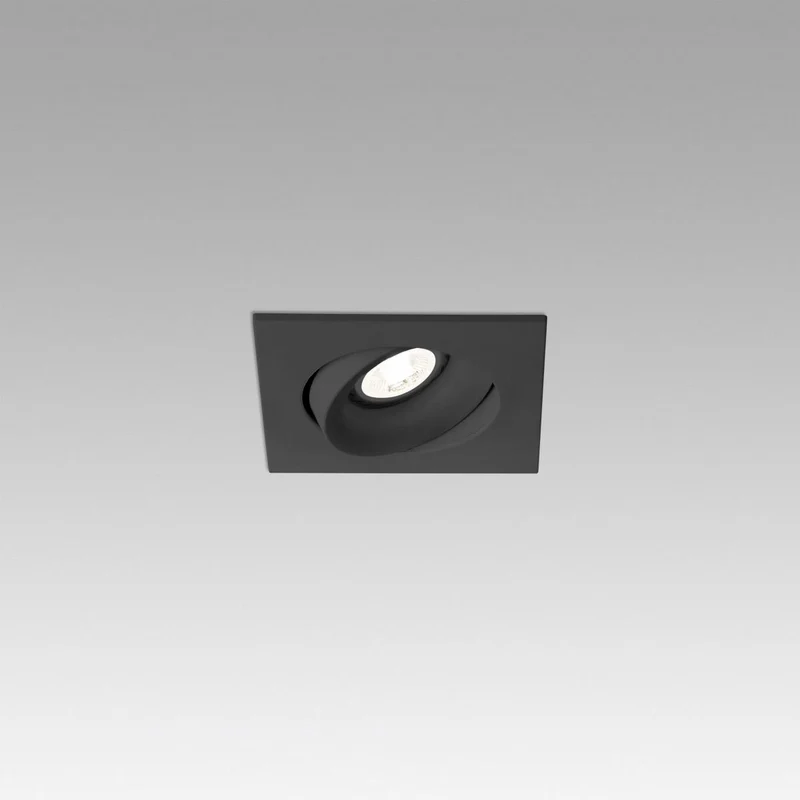 Spot encastrable orientable ARGON-1 carré noir