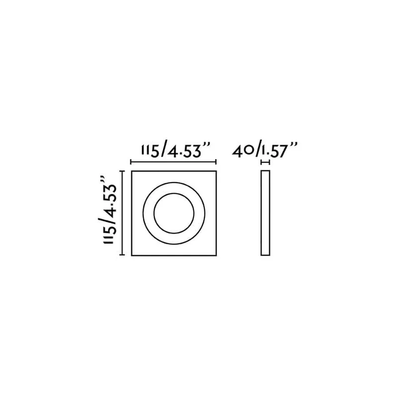 Spot encastrable orientable ARGON-1 carré noir