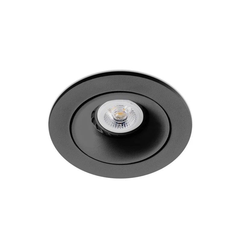 Spot encastrable orientable ARGON rond noir
