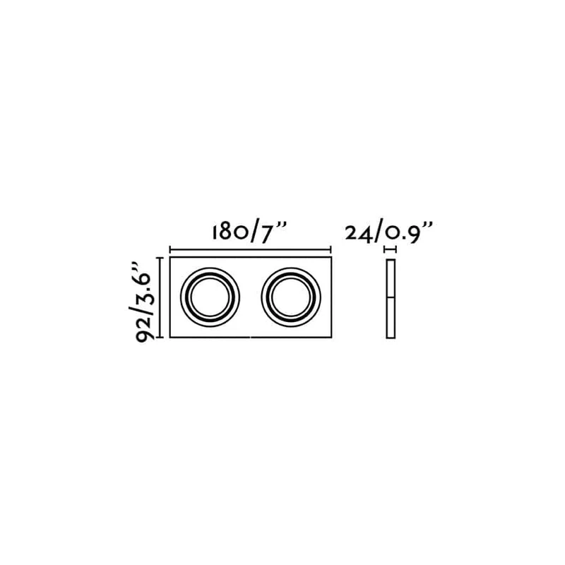 Spot encastrable orientable RADON-2 noir