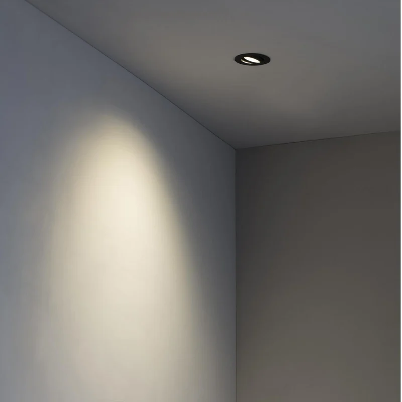 Spot encastrable orientable RADON rond noir