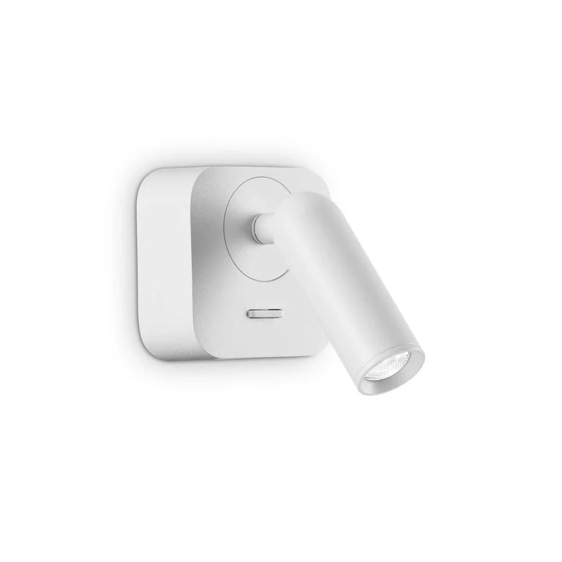 Applique liseuse orientable BEAN blanche carrée