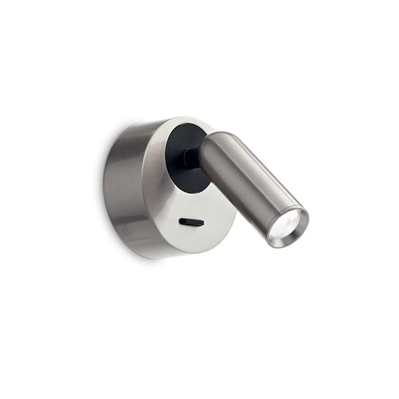 Applique liseuse orientable BEAN nickel mat ronde