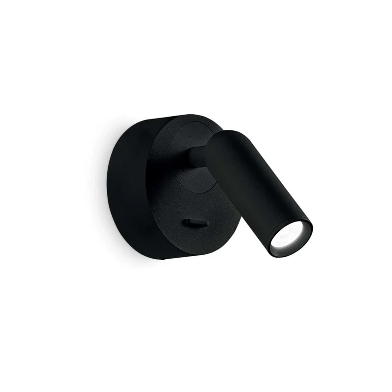 Applique liseuse orientable BEAN noire ronde