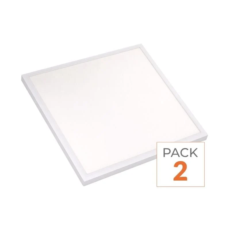 Panneau LED 60x60 Slim 36W ALUMINIUM - Pack de 2