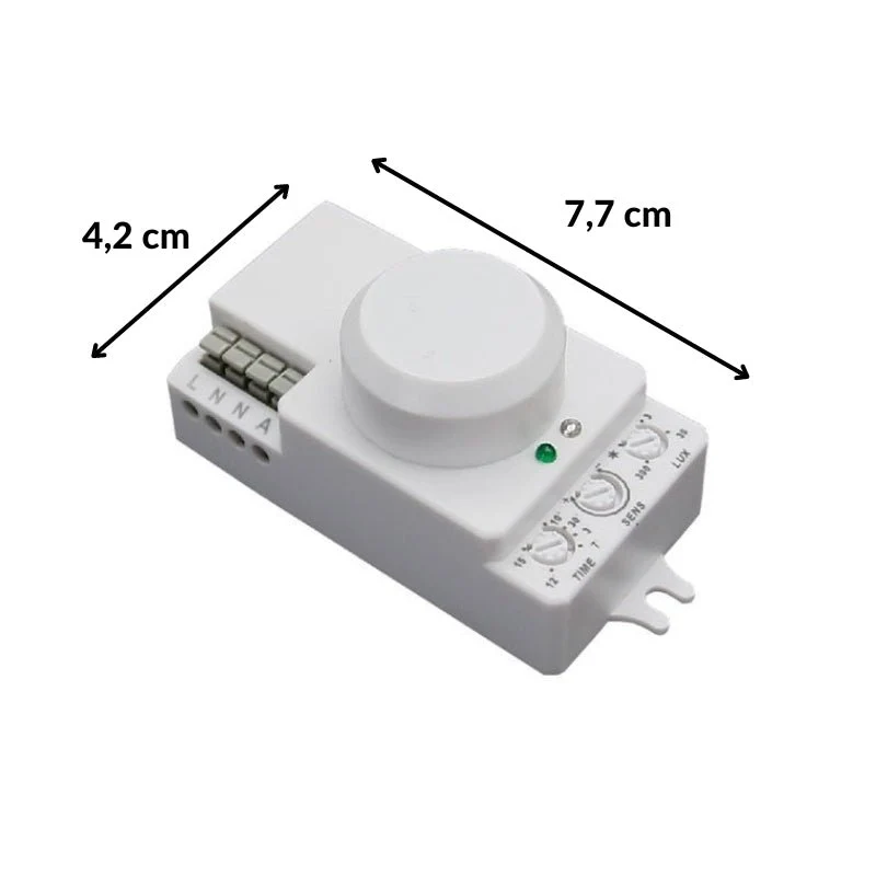 Détecteur de Mouvement Micro Ondes Blanc IP20
