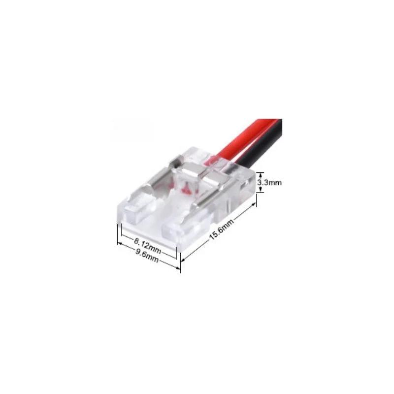 Connecteur à 2 têtes avec Fil pour Ruban LED COB 10mm