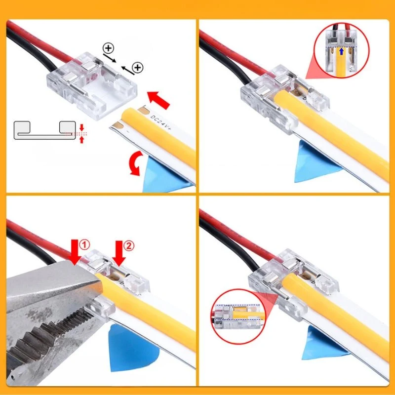 Connecteur avec Fil pour Ruban LED COB 10mm