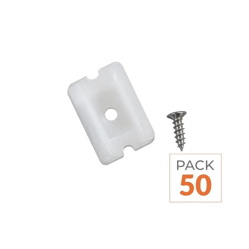 Support et vis de fixation pour Néon Flexible 24V - Pack de 50