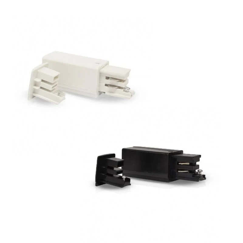 Connecteur d’alimentation pour rail 3 allumages Blanc