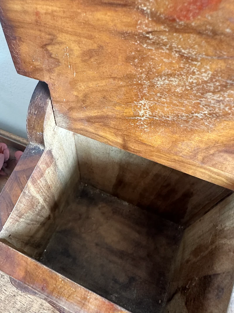 Boite à sel en bois d'olivier