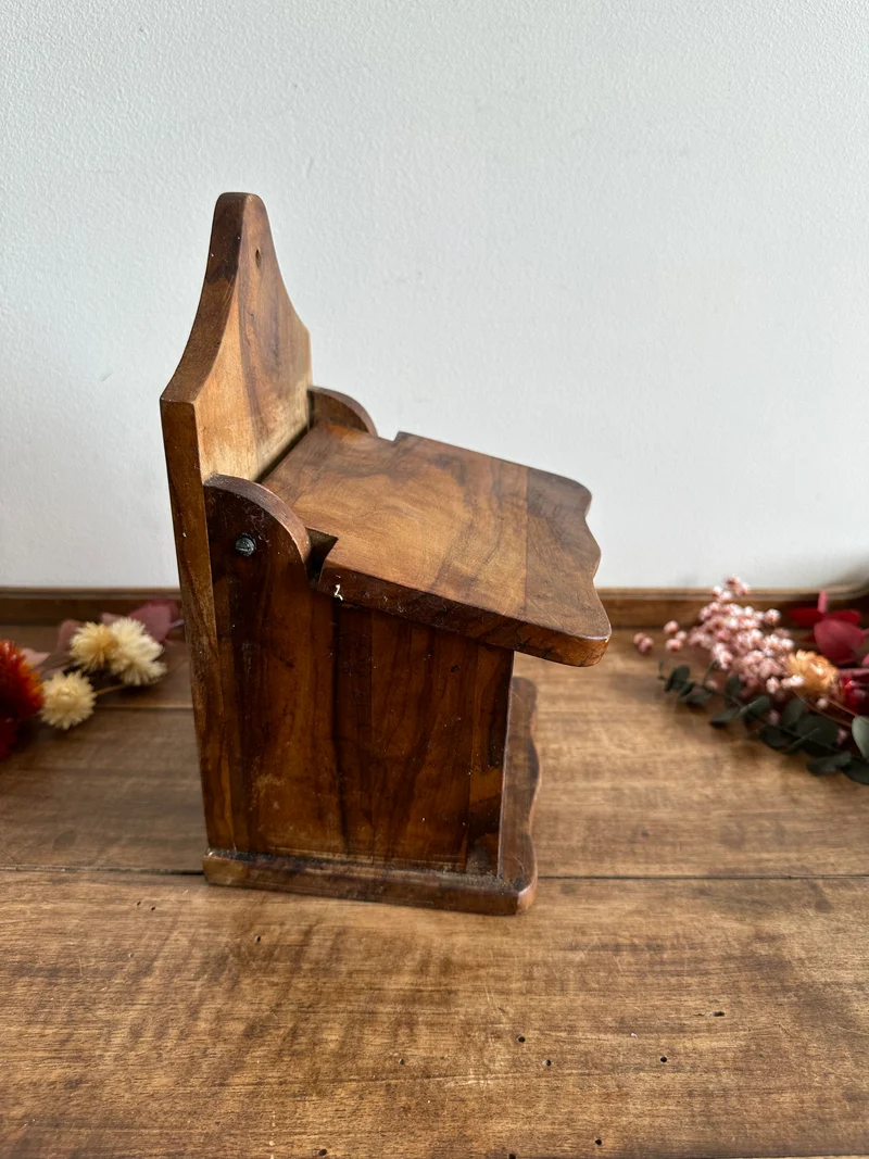 Boite à sel en bois d'olivier