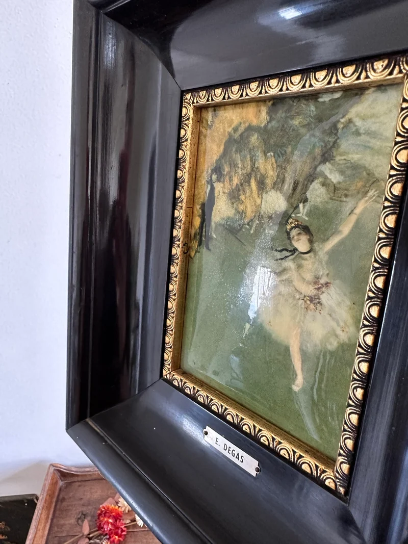 Plaque émaillée représentation de E.Degas