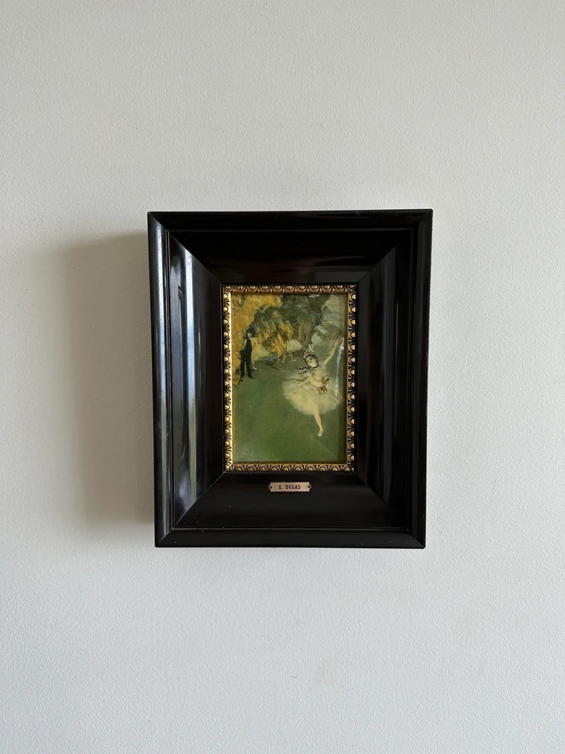 Plaque émaillée représentation de E.Degas