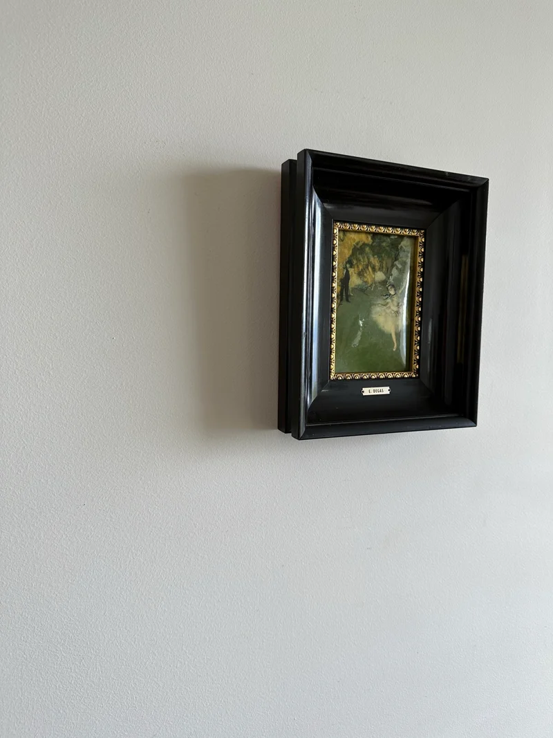 Plaque émaillée représentation de E.Degas