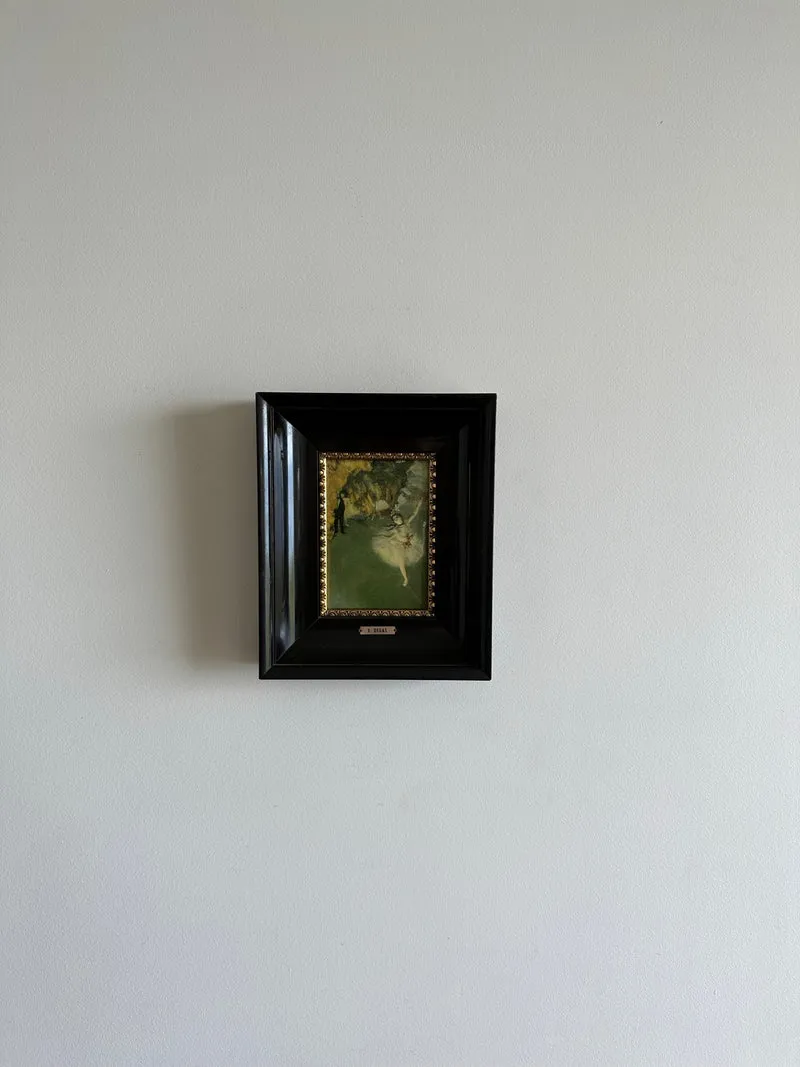 Plaque émaillée représentation de E.Degas