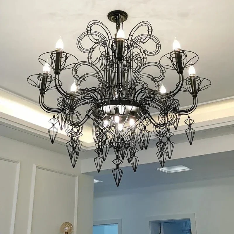 Chandelier Baroque en Fer