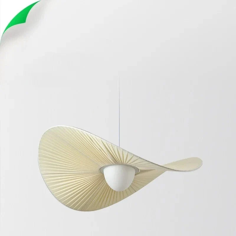 Nordic Beige Pleated Fabric Led Pendant Lights Bar Droplight Art Decor Led Hanging Lamp Dining Room Simple Suspend Light Lampara