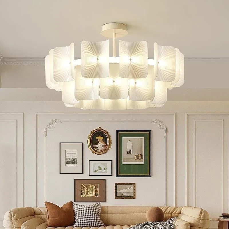 Lustre Pendant de Cuisine en Acrylique Blanc