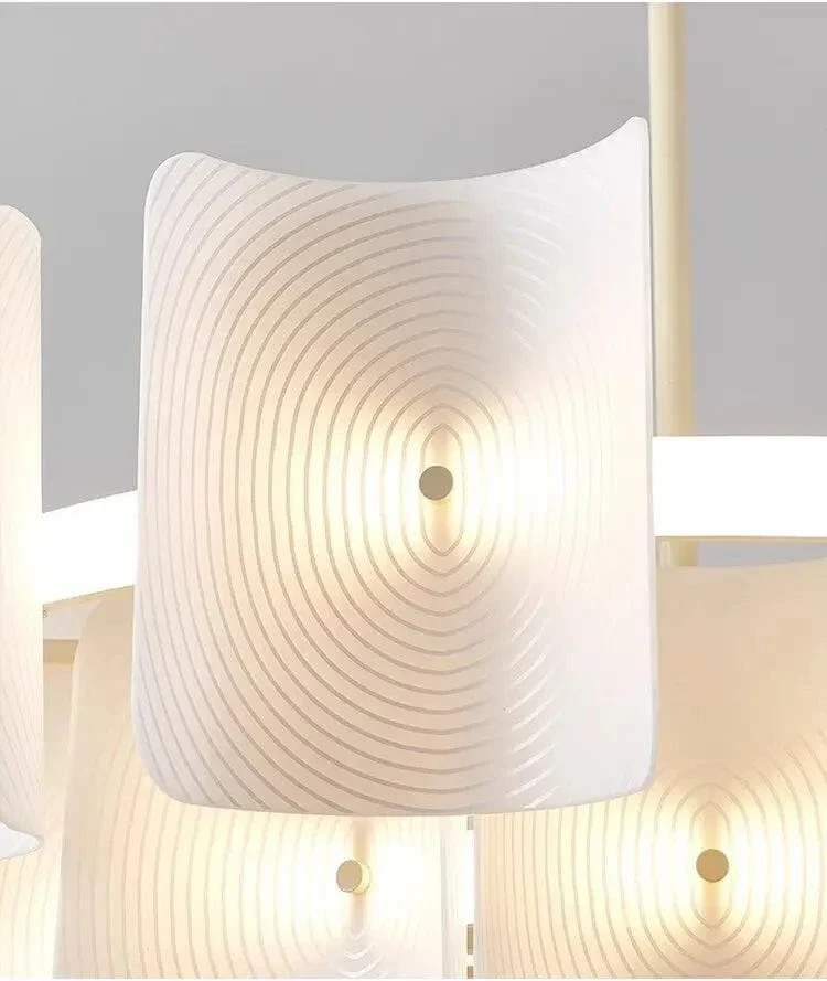 Lustre Pendant de Cuisine en Acrylique Blanc