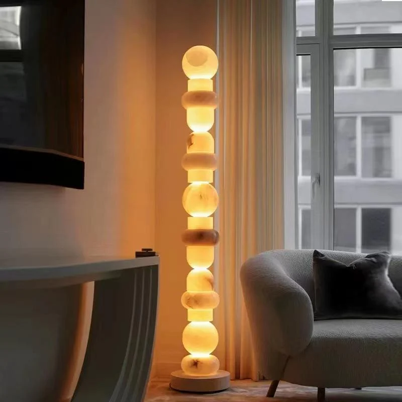 Lampe Haute pour Hotel en Marbre
