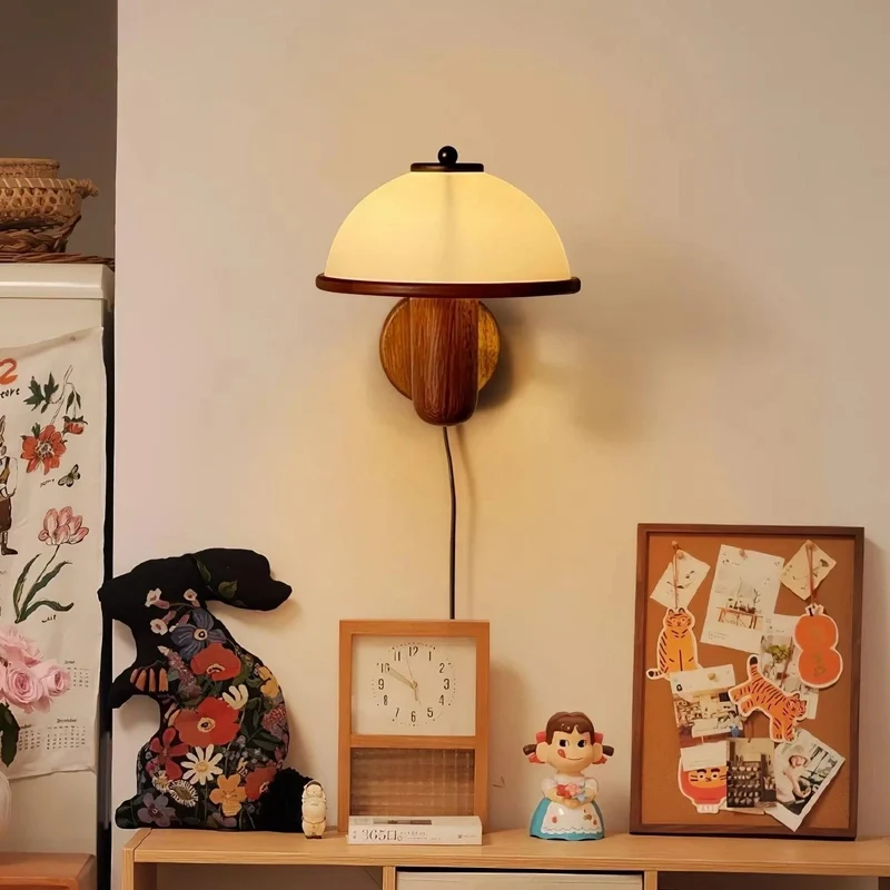 Lampe Murale de Chevet en Bois