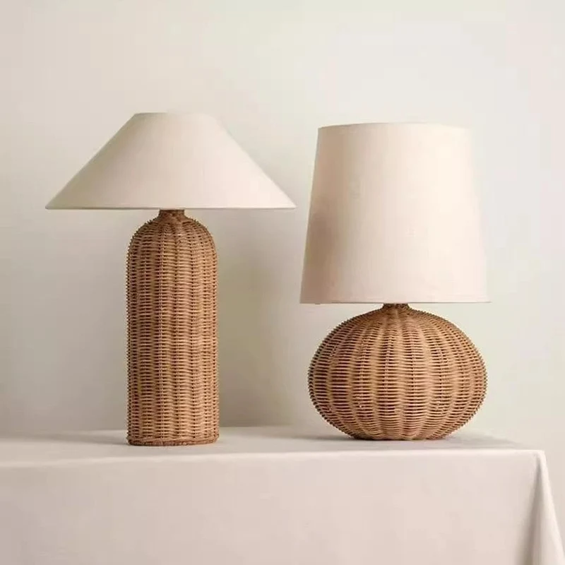 Lampe a Poser en Osier