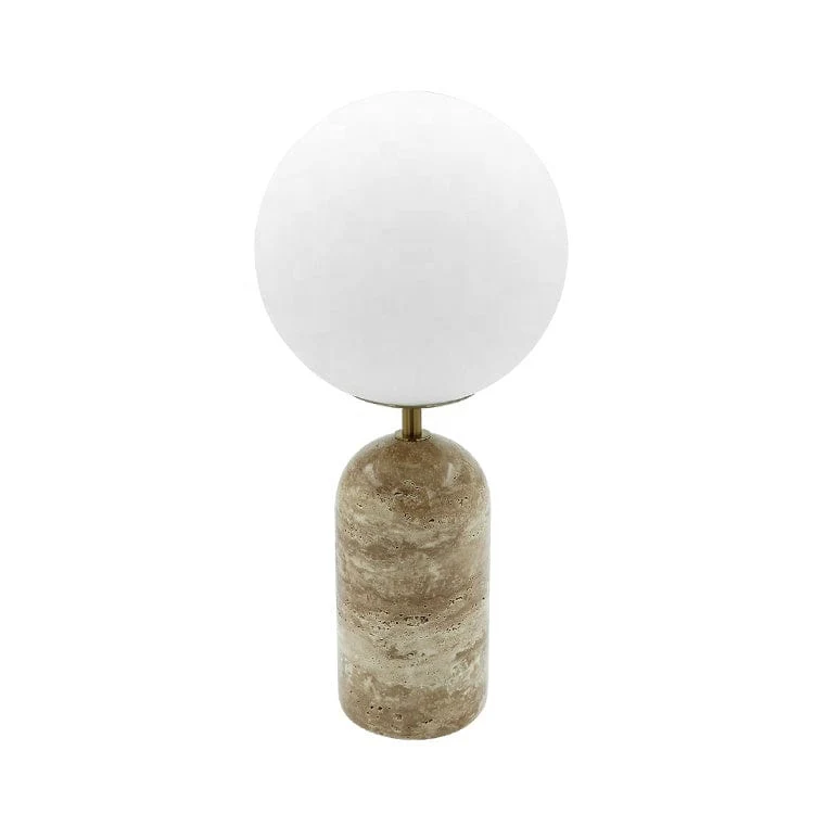 Lampe de table en travertin