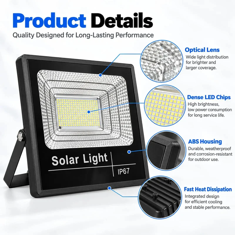 Outdoor Solar Floodlight With High Brightness LED And Remote Control Legit Tough Abs Build With Beast Mode 500W Equivalent Kick Some Serious Light Into Your Yard All Night Long Without Cord Hassle