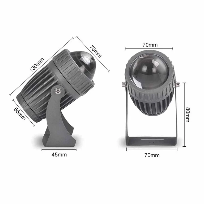 Heavy Duty Long Throw Led Floodlight Kick Butt Weatherproof Outdoor Wall Spotlight IP66 Certified Aircraft Aluminum Yard Security Lamps High Output Beam Fully Illuminates Your Patch