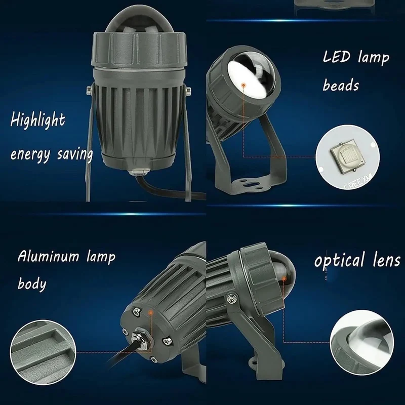 Heavy Duty Long Throw Led Floodlight Kick Butt Weatherproof Outdoor Wall Spotlight IP66 Certified Aircraft Aluminum Yard Security Lamps High Output Beam Fully Illuminates Your Patch