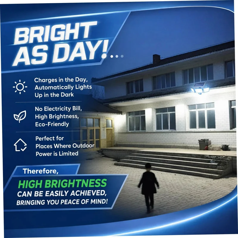 Triple Head Solar Motion Sensor Outdoor Flood Lights Boasting Kickin 208 Led Glow Heavy Duty Rechargeable Weatherproof Patio Yard Driveway Security Kit Gray Model