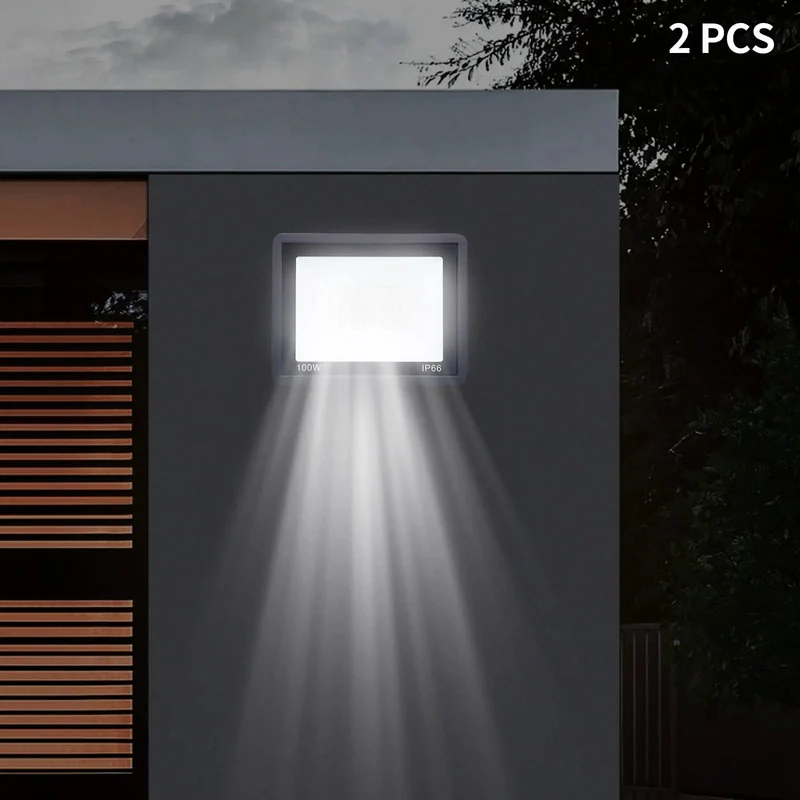 Heavy Duty Outdoor Flood Light Featuring Blazing 8000 Lumens And Rock Solid 100 Watt Output With Weather Resistant IP66 Housing And Dead Simple Plug In Setup For Garage Work And Weekend DIY Builds That Really Shine Outdoors