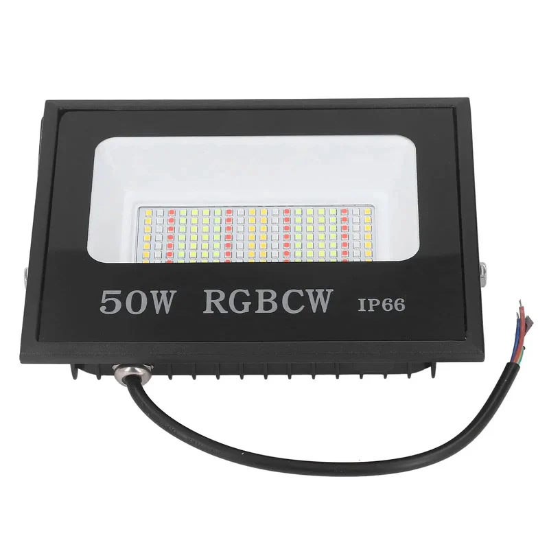 All Season Outdoor Led Floodlight RGBW Color Changing With Handy Built In Timer Dusk To Dawn Auto Switch Security Lamp Hassle Free For Backyard Sidewalk Or Driveway